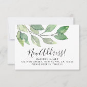 Nieuw adres Waterverf Bewegende aankondiging (Voorkant)