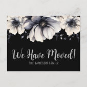 Nieuw adres Waterverf Bloemen Verhuisaankondiging Briefkaart (Voorkant)