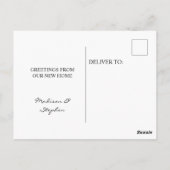 Nieuw adres | Waterverf Floral en Griekenland Briefkaart (Achterkant)