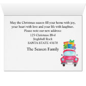 Nieuw adres waterverf kerstkaart (Binenzijde Horizontaal (Onderkant))