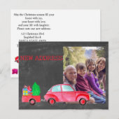 Nieuw adres waterverf kerstkaart briefkaart (Voorkant / Achterkant)