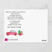 Nieuw adres waterverf kerstkaart briefkaart (Achterkant)