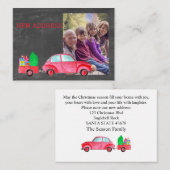 Nieuw adres waterverf kerstkaart informatiekaartje (Voorkant / Achterkant)