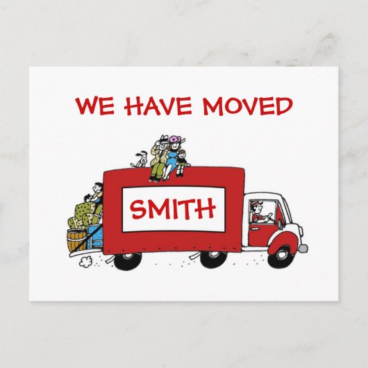 Nieuw adres we hebben 2 BOYS verplaatst Aankondigingskaart (Voorkant)