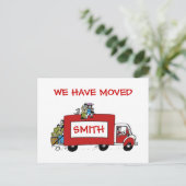 Nieuw adres we hebben 2 BOYS verplaatst Aankondigingskaart (Staand voorkant)