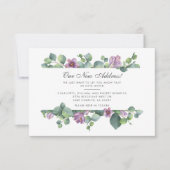 Nieuw adres We hebben Botanische Eucalyptus verpla Notitiekaartje (Voorkant)