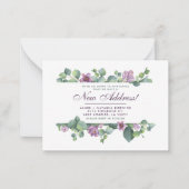 Nieuw adres We hebben Botanische Eucalyptus verpla Notitiekaartje (Voorkant)