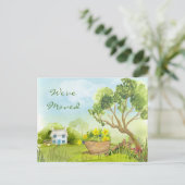 Nieuw adres We hebben Briefkaart verplaatst (Staand voorkant)