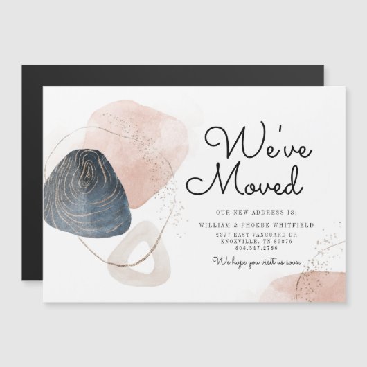 Nieuw adres We hebben verhuisaankondiging verplaat (Voorkant / Achterkant)