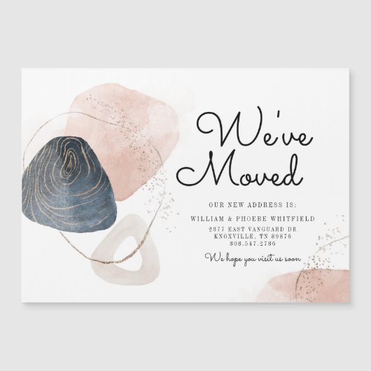 Nieuw adres We hebben verhuisaankondiging verplaat (Voorkant)