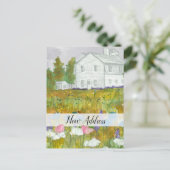Nieuw adres We hebben verhuisd boerderij weide Briefkaart (Staand voorkant)