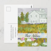 Nieuw adres We hebben verhuisd boerderij weide Briefkaart (Voorkant / Achterkant)