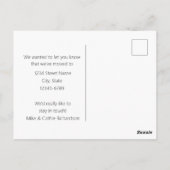 Nieuw adres We hebben verhuisd boerderij weide Briefkaart (Achterkant)