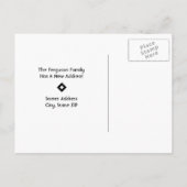 Nieuw adres "We hebben verhuisd" Briefkaart (Achterkant)