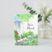 Nieuw adres We hebben verhuisd huisje Briefkaart (Staand voorkant)