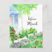 Nieuw adres We hebben verhuisd huisje Briefkaart (Voorkant)