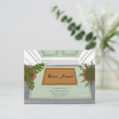 Nieuw adres We hebben Welcome Mat-aankondiging ver Briefkaart (Staand voorkant)