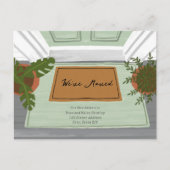 Nieuw adres We hebben Welcome Mat-aankondiging ver Briefkaart (Voorkant)