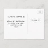 Nieuw adres We verhuisden Funny Barn Aankondigingskaart (Achterkant)