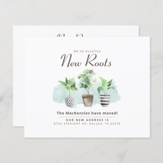 Nieuw adres We've Moved House Aankondiging (Voorkant / Achterkant)