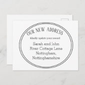 Nieuw Adres wij hebben Aankondiging bewogen Briefkaart (Voorkant / Achterkant)