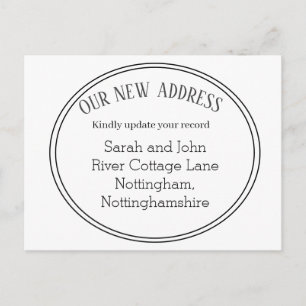 Nieuw Adres wij hebben Aankondiging bewogen Briefkaart