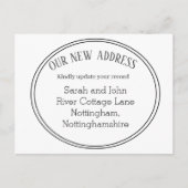 Nieuw Adres wij hebben Aankondiging bewogen Briefkaart (Voorkant)