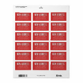 "Nieuw adres" Wijziging Notification Label (Full Sheet)