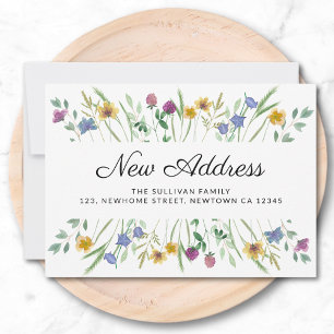 Nieuw adres Wildflower bewegende aankondiging