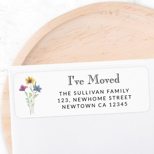 Nieuw adres Wildflower Retouradres Label