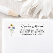 Nieuw adres Wildflower Retouradres Label (Insitu)