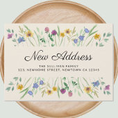 Nieuw Adres Wildflower Verhuisbericht Aankondiging