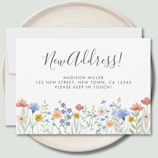 Nieuw adres Wildflowers Bewegende Aankondiging