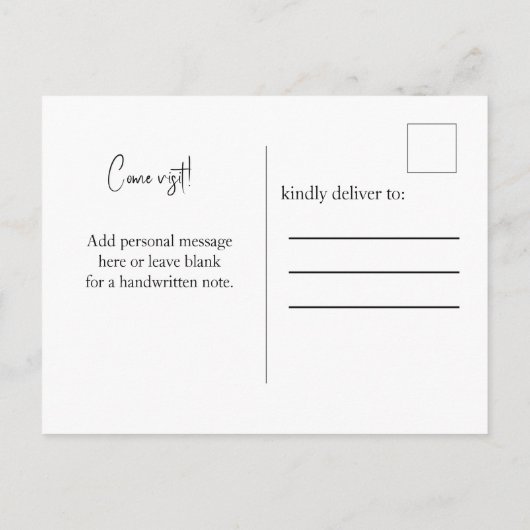 Nieuw adres, woestijnlandschap dat we hebben verpl briefkaart (Achterkant)