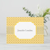 Nieuw adresbericht Golden Egyptian Pattern Aankondiging (Staand voorkant)