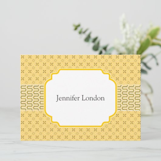 Nieuw adresbericht Golden Egyptian Pattern Aankondiging (Staand voorkant)