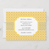 Nieuw adresbericht Golden Egyptian Pattern Aankondiging (Achterkant)