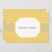 Nieuw adresbericht Golden Egyptian Pattern Aankondiging (Voorkant / Achterkant)