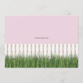 Nieuw adreskaartje met piketomheining en tuin aankondiging (Achterkant)