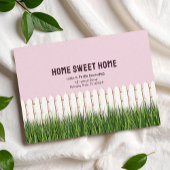 Nieuw adreskaartje met piketomheining en tuin aankondiging