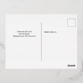 Nieuw adresnummer grijs zilverscript verplaatsen folie uitnodiging briefkaart (Achterkant)