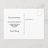 Nieuw adresscript elegante foto verplaatsen aankondigingskaart (Achterkant)