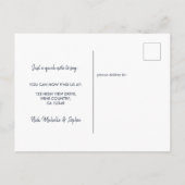 Nieuw adresscript elegante foto verplaatsen aankondigingskaart (Achterkant)