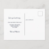 Nieuw adresscript elegante foto verplaatsen aankondigingskaart (Achterkant)