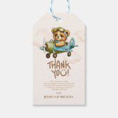 Nieuw Adventure Baby Pilot Vliegtuig Baby shower Cadeaulabel (Voorkant)