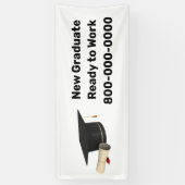 Nieuw Afstudeerder klaar voor gebruik Spandoek (Verticaal)