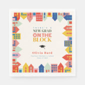 nieuw Afstudeerder op de block graduation party Servet (Voorkant)