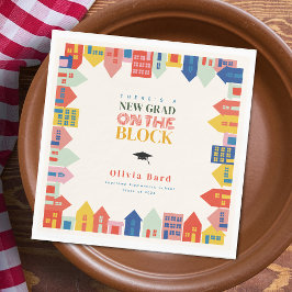 nieuw Afstudeerder op de block graduation party Servet