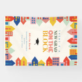 Nieuw Afstudeerder op het blok Kinder Afstuderen a Spandoek (Horizontaal)