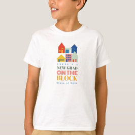 Nieuw Afstudeerder op het blok Kinder Afstuderen T-shirt